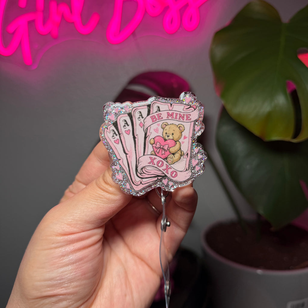 Be Mine Valentines Badge Reel